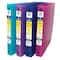 Assorted Colors 3-Ring Poly Binder, 1&#x22; Capacity, Pack of 6